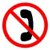 Red circular prohibition symbol overlays a black musical note on a white background.