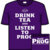 Purple t-shirt with white pixelated text reading "BREATH TILL UNTIL TO FLOW" displayed on a white background.