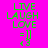 A static image with bright pink background displays green text "LIVE LAUGH LOVE =]" and a small pixelated heart, with yellow bars highlighting different lines in four variations.