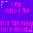 Pixelated text repeats 'I Am Who I Am' and 'Your Approval Isn't Needed' on a purple background with white star accents.