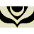 Black and beige pixelated icon with symmetrical curved shapes forming a downward-pointing V-like structure on a light background.
