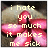 Pixelated text overlays a pink flower with a beige center on a dark background, displaying changing phrases about hating someone.
