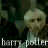 Animated sequence of a character with light hair in dark clothing against green foliage, text 'harry potter' repeated below.