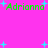 Bright pink background with green pixelated text 'Adrianna' repeated four times, surrounded by light blue star shapes.