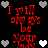 Red pixelated text "I will always be Your To Me" on black background with alternating white and gray hearts.