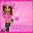 Pixel art contact sheet of an animated character icon with pink background and repeated "lollipop" text across frames showing subtle pose changes.