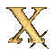 Golden X-shaped icon with crosshairs, displayed in multiple states showing animation frames.