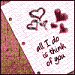 Static 75x75 pixel buddy icon featuring heart symbols and stylized text on a white background with brown corner accents.