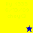 Pixelated buddy icon with yellow, blue, and gray sections displaying text and star symbols in yellow and blue.