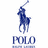 Blue pixelated polo player on horseback holding a mallet above head, with 'Polo' text below in matching blue pixels.