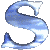 nine identical blue S-shaped icons with white highlights on a gray background, each displaying a smooth gradient and subtle texture