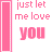 Animated contact sheet of a pink text-based buddy icon showing sequential frame changes with repeated phrases and small black square elements.