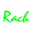 identical 'Rach' text rendered in multiple colors , with a single green instance below the main on a gray background