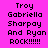 Pixelated text on a bright pink background with alternating white and black lettering across three