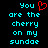 Pixelated cyan text on black background with red heart symbol replacing 'love' in phrase, split into two identical