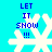 Pixelated blue background with white snowflakes and blue text reading LET IT SNOW !!! in four identical quadrants.