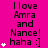 A static image with a bright pink background displays repeated text and heart symbols in black and white.