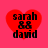 Red heart-shaped icon with black text 'sarah 88 david' on a pink background, showing two distinct pixel states.