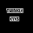 Pixelated icon with 'THINKLE' and 'EYES' text, blue dotted lines connecting elements on black background.