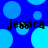 Blue background with light blue circles and four instances of the name "jessica" in black text.