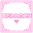 Pixel art contact sheet showing a female character in pink and white attire with heart motifs across four frames, including full-body view, close-up text box, and partial body shots.