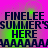 Pixelated text repeats across a pink and green gradient background with visible digital noise.
