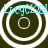Four circular white concentric rings on dark background with cyan text 'LucyC128' overlaid, each ring set in a