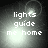Four identical pixelated display 'lights guide me home' text over a glowing light effect with a circular lens flare on a dark background