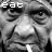 A grayscale face with pixelated text overlays and colored dots changing position across frames.