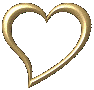 Four heart-shaped frames with golden outlines; two contain small green-and-pink hearts, one contains a larger pink-and-green heart with 'LOVE' text.