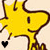 Two side-by-side animated frames of a yellow stick-figure character with brown outlines running, each frame showing different heart symbols beneath the figure's feet on a light beige background.