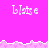 Pixelated text 'blats e' repeated across a bright pink background with light pink decorative borders.