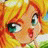 A pixelated anime-style character with blonde hair and green eyes on the left, next to a black background with white text reading "Anime IM" above smaller stylized text on the right.