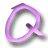 Animated contact sheet showing two frames of a purple Q-shaped icon with gray text fragments on white background.