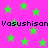 Static image with bright pink background and scattered green stars, featuring repeated dark blue text reading "Vasushisan Vasushisan" across the center.