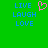 Green background with blue text 'LIVE LAUGH LOVE' on left and right, pink pixelated heart symbol between them.