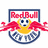 Pixelated Red Bull New York soccer team logo with red wings and a soccer ball, next to red text reading 'DAVI' flanked by chevrons.