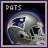 A football helmet with a blue and white logo on the side, displayed in four showing text variations above it