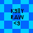 Blue and cyan pixelated background with repeating diamond shapes, displaying four identical text blocks reading 'KELLY RAW <3' in black font.