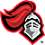 Animated knight icon with red flowing cape and silver helmet, showing slight head movement against white background