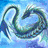 Four- shows a dragon's head in blue sky, silver metallic texture, green-and-white scales, and text on bright green background