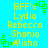 Static pixel art displays yellow text on cyan background with green square symbols; text lists names and 'BFF's' in vertical arrangement.