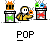 Animated contact sheet of a pixel art character interacting with trash cans, TV sets, and groups on fire backgrounds across 13 frames.