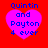 Four identical pixelated heart-shaped icons with blue text on a red background, each displaying "Quintin and Payton 4 ever".