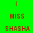 A split-screen animation with green and cyan backgrounds displaying red pixelated text 'MISS' and 'SHASHA' in alternating positions.