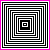 square icons with concentric black and white borders, some featuring bright pink outer frames