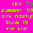 Bright pink background with yellow pixelated text and a green heart symbol, repeated in two identical