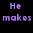 Purple text reads 'He makes My Heart Sing!' above a heart-shaped collage of small icons with play/pause/stop/Love controls on the left.