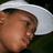 A child wearing a white hat in profile view, with subtle changes in facial expression and head position across four