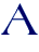 A pixelated capital letter A in dark blue with light blue accents on a gray background, rendered in low-resolution digital style.